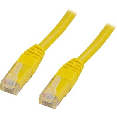 DELTACO Network Cable | Cat 6 | U/UTP | Low smoke/halogen free | Patch round (standard) | Yellow | 2